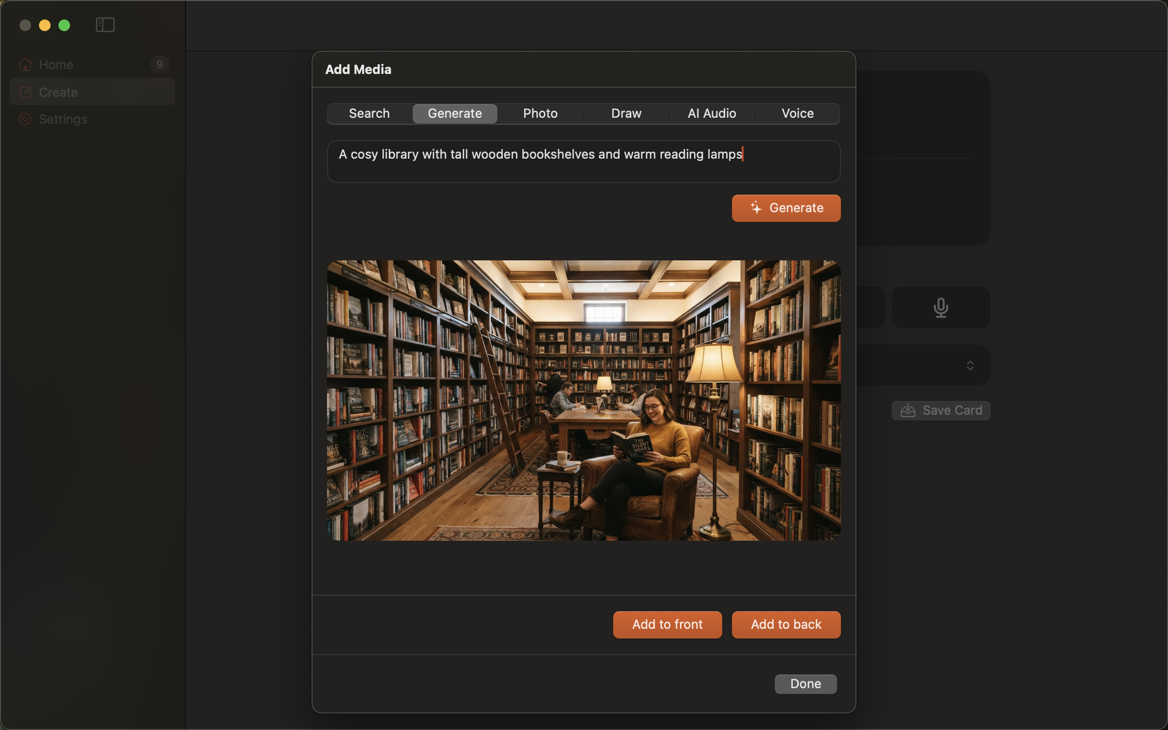MasterKi on Mac creating an illustrated flashcard